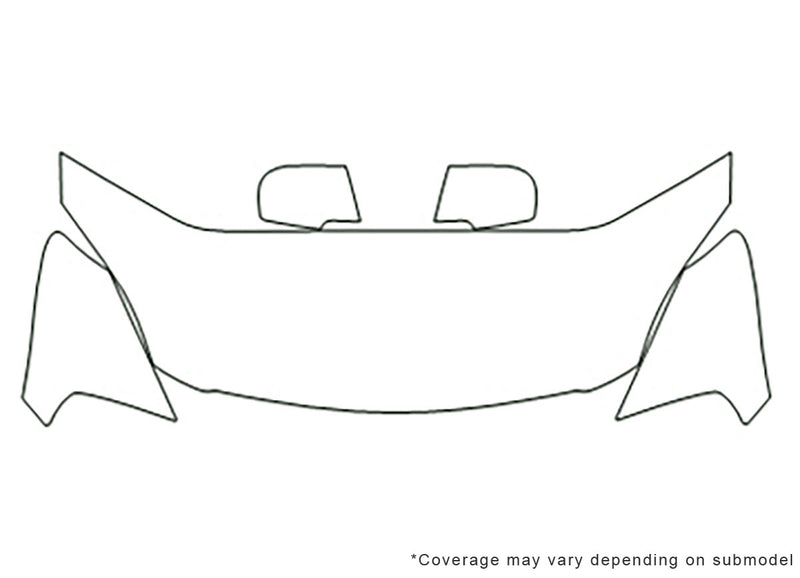 optima Avery Dennison Clear Bra Hood Precut PPF Diagram