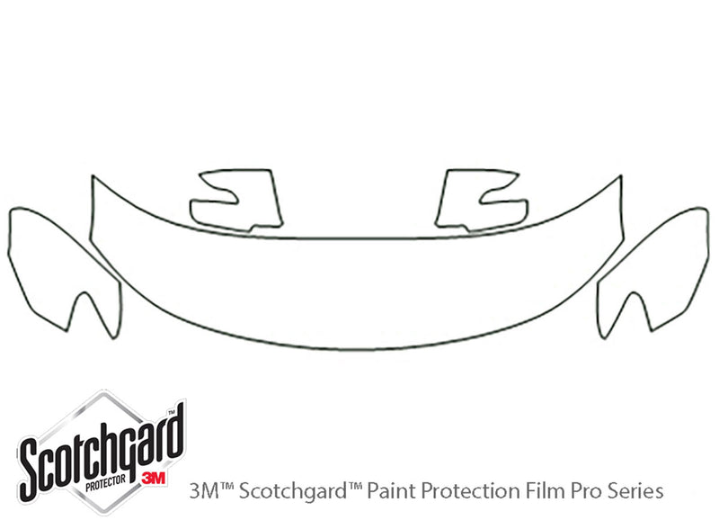 optima 3M Clear Bra Hood Precut PPF Diagram