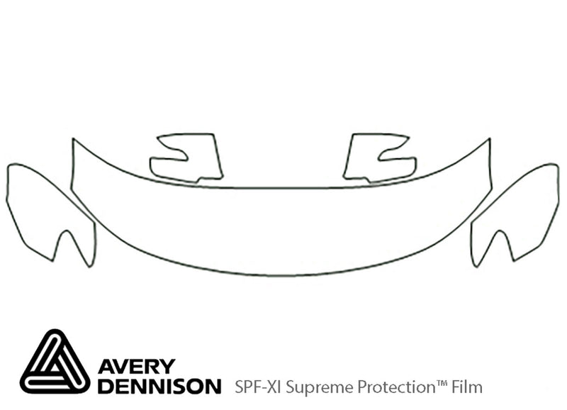 optima Avery Dennison Clear Bra Hood Precut PPF Diagram