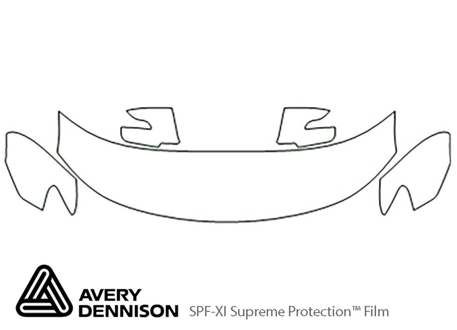 optima Avery Dennison Clear Bra Hood Precut PPF Diagram