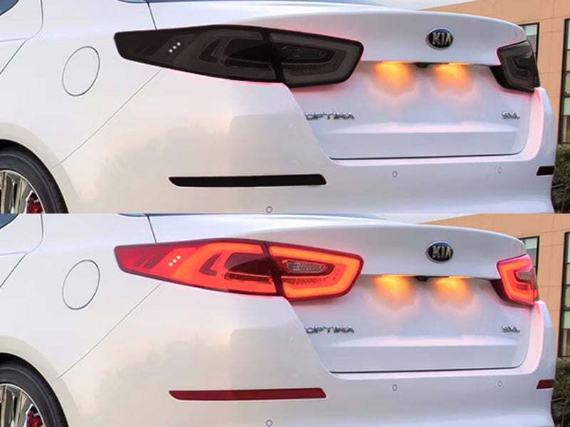 optima Before and After Smoked Taillights