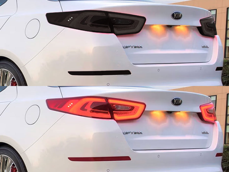 optima Before and After Smoked Taillights