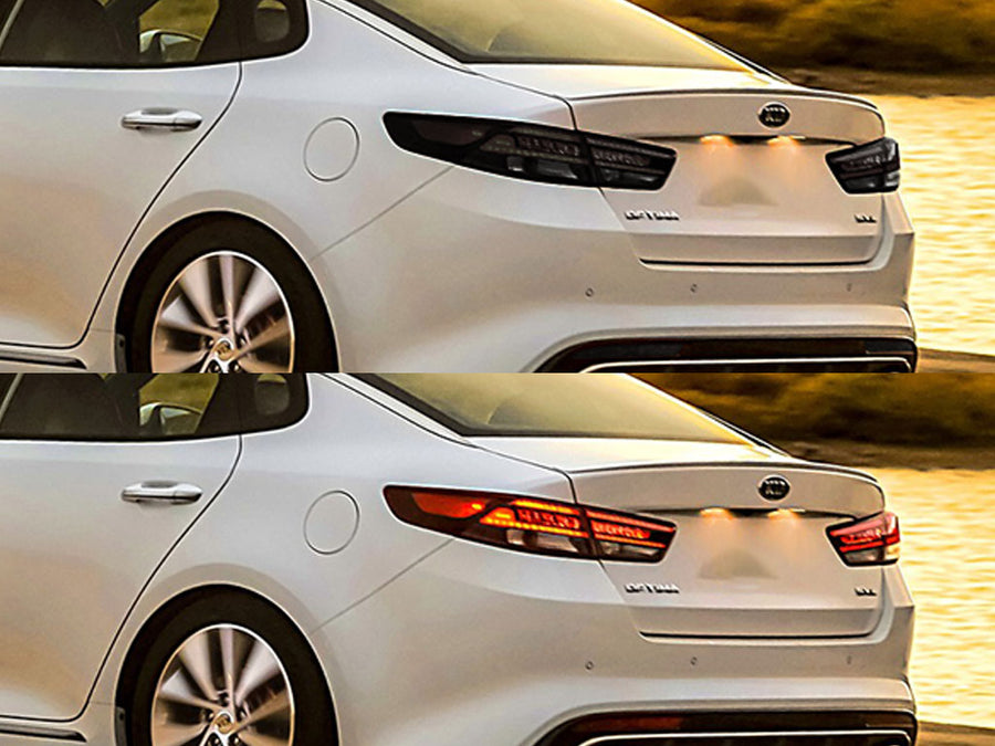 optima Before and After Smoked Taillights
