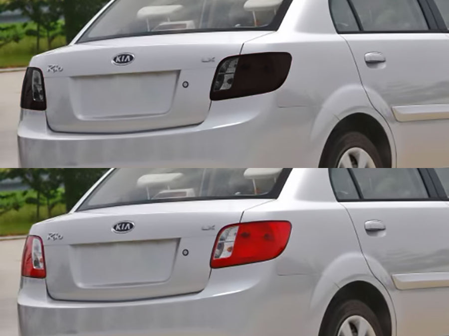 rio (sedan) Before and After Smoked Taillights