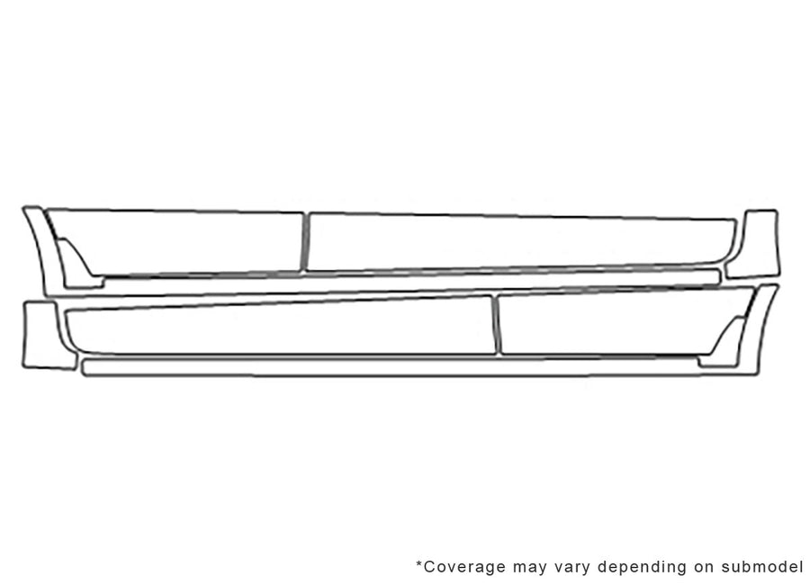 rio 3M Clear Bra Door Cup Precut PPF Diagram