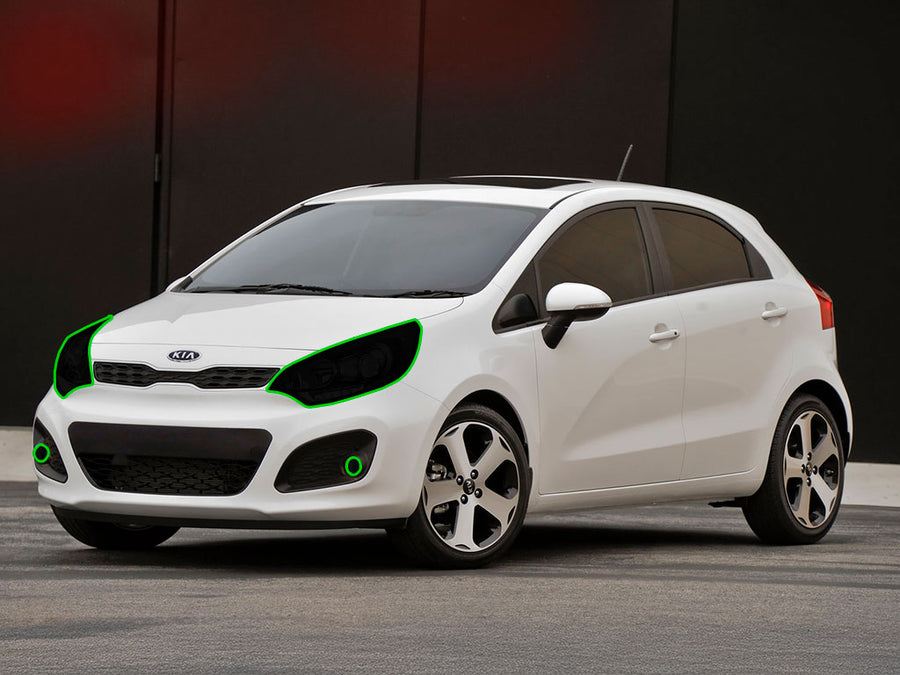 kia rio 2012-2015 Headlight Tint Location