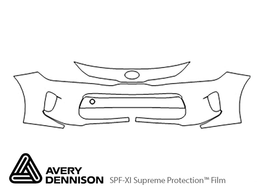 rio Avery Dennison Clear Bra Bumper Precut PPF Diagram