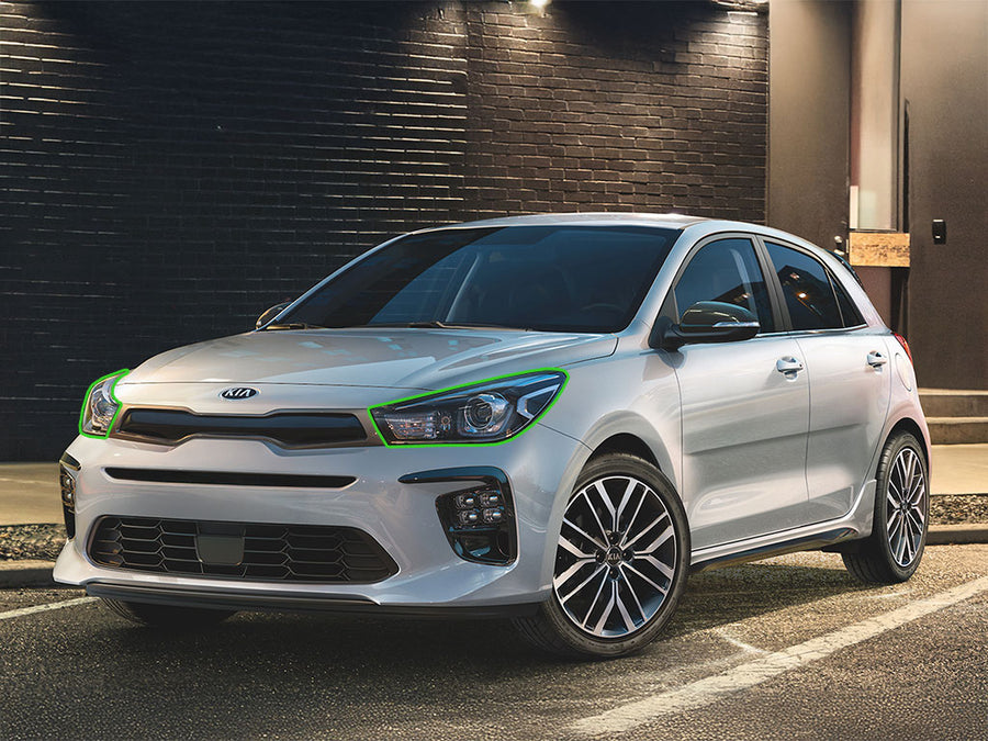 kia rio 2018-2020 Headlight Protection Installation Location