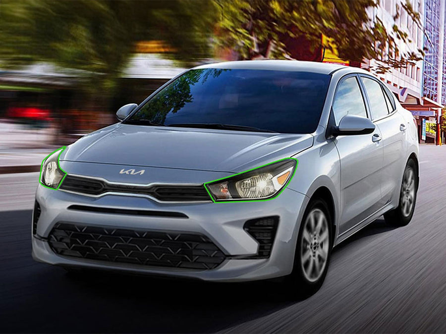kia rio 2021-2023 Headlight Protection Installation Location