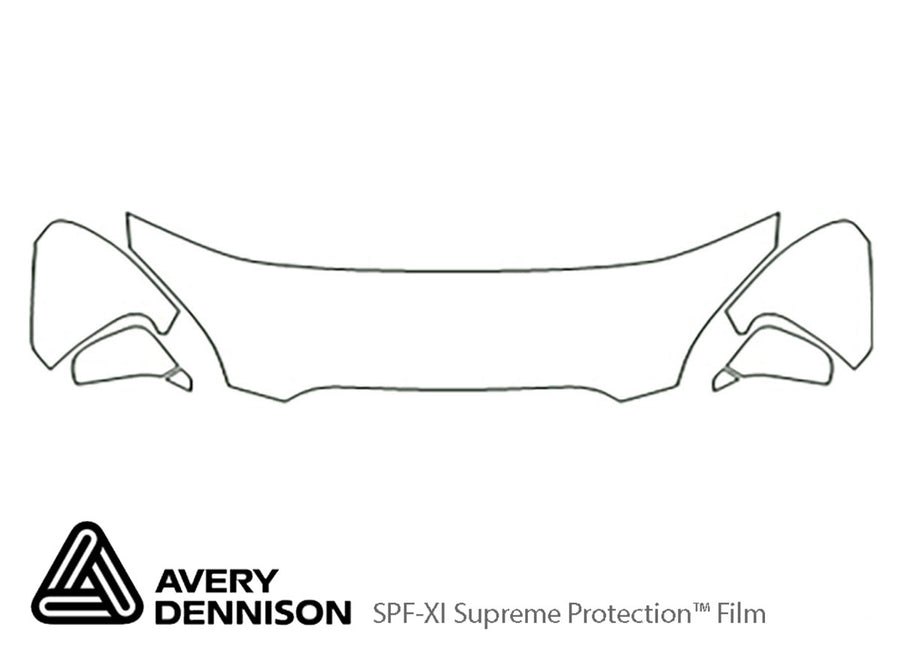 rondo Avery Dennison Clear Bra Hood Precut PPF Diagram