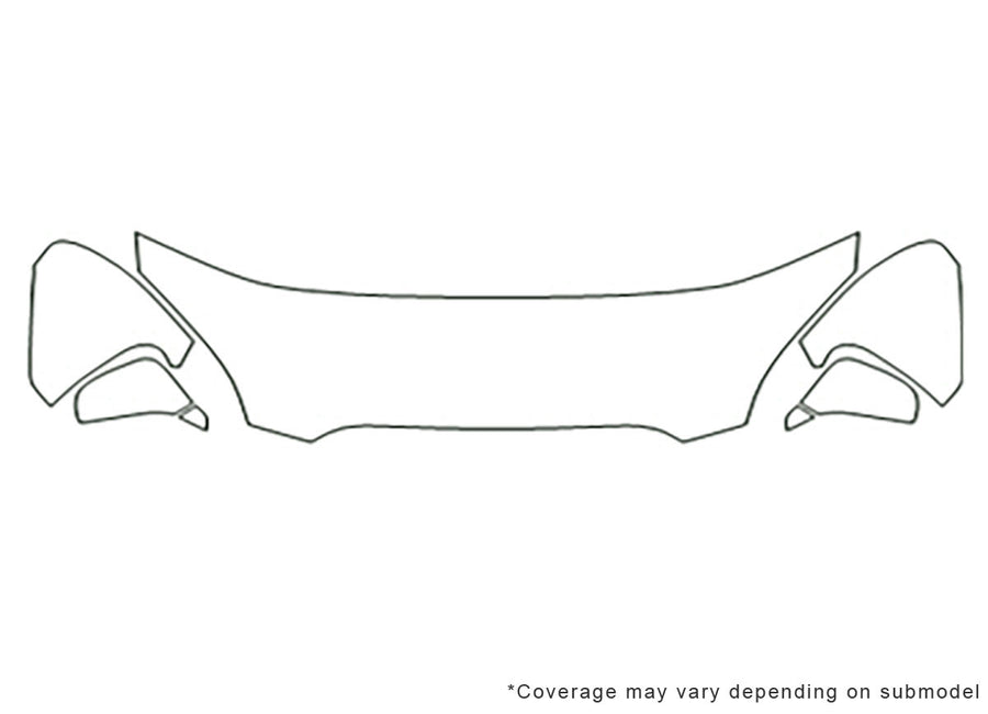 rondo Avery Dennison Clear Bra Hood Precut PPF Diagram