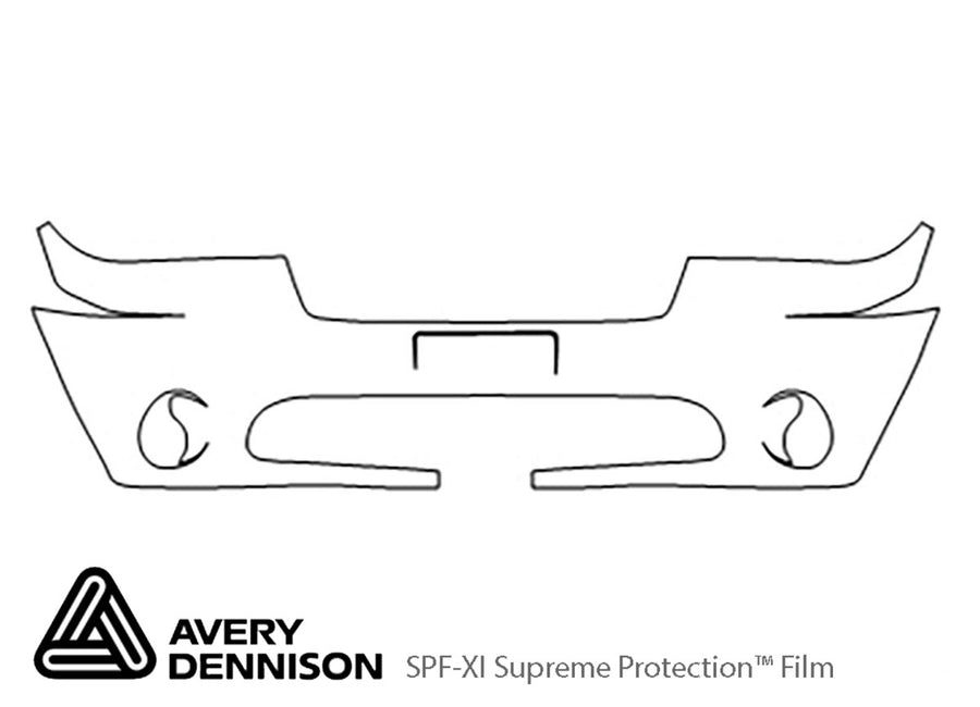sedona Avery Dennison Clear Bra Bumper Precut PPF Diagram