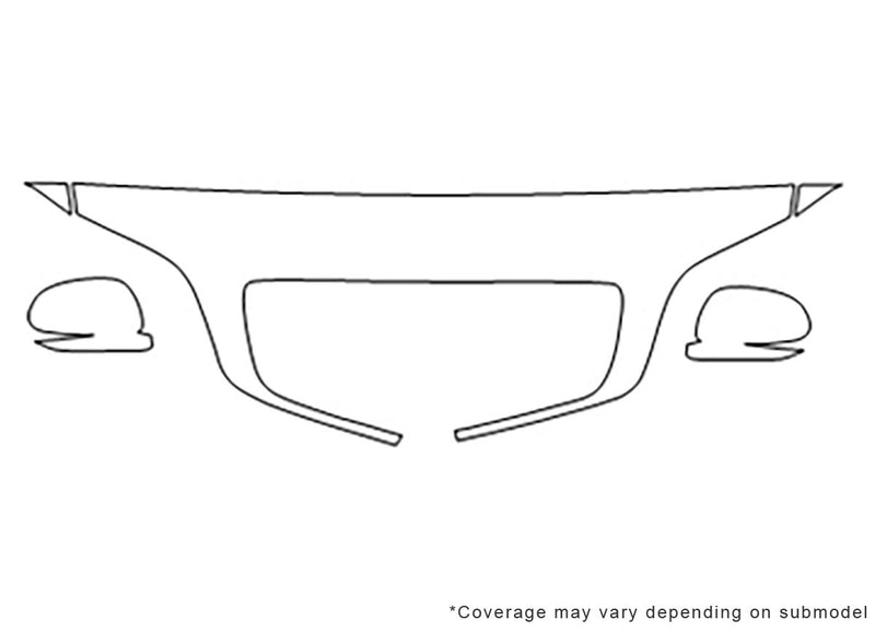 sedona 3M Clear Bra Hood Precut PPF Diagram