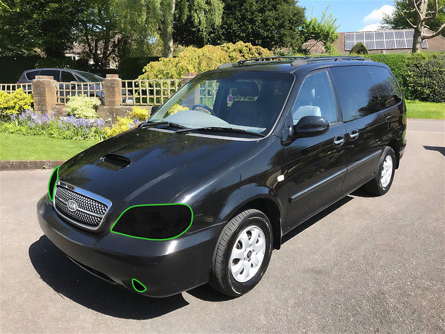 kia sedona 2002-2005 Headlight Tint Location