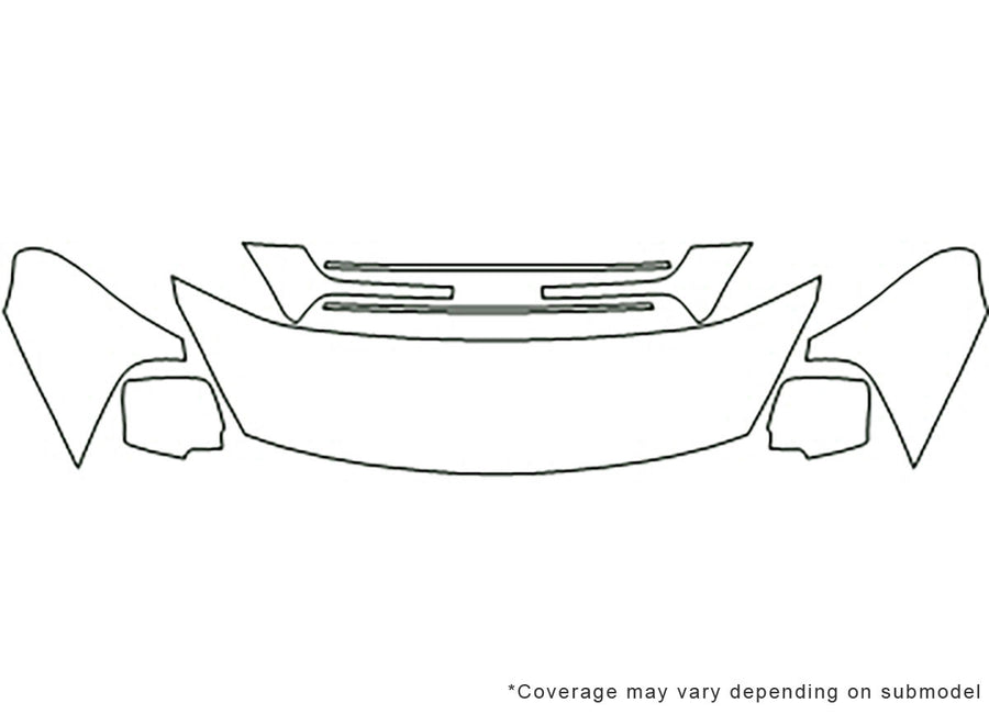 sedona Avery Dennison Clear Bra Hood Precut PPF Diagram
