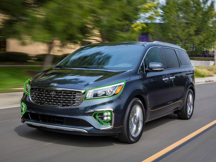 kia sedona 2015-2021 Headlight Protection Installation Location