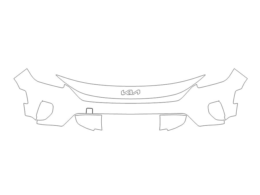 seltos 3M Clear Bra Bumper Precut PPF Diagram