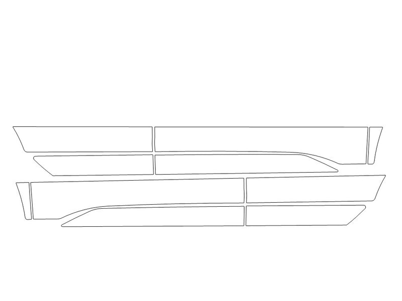 seltos 3M Clear Bra Door Cup Precut PPF Diagram