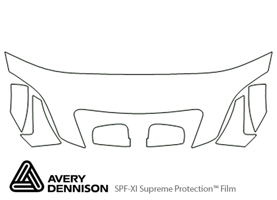 sorento Avery Dennison Clear Bra Hood Precut PPF Diagram