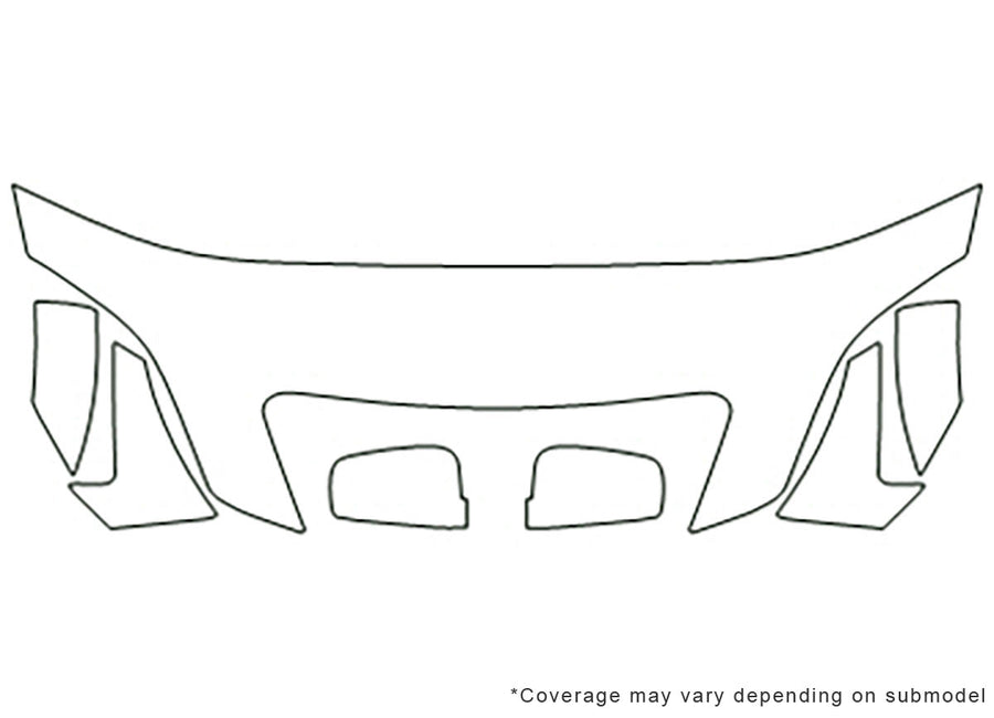 sorento Avery Dennison Clear Bra Hood Precut PPF Diagram