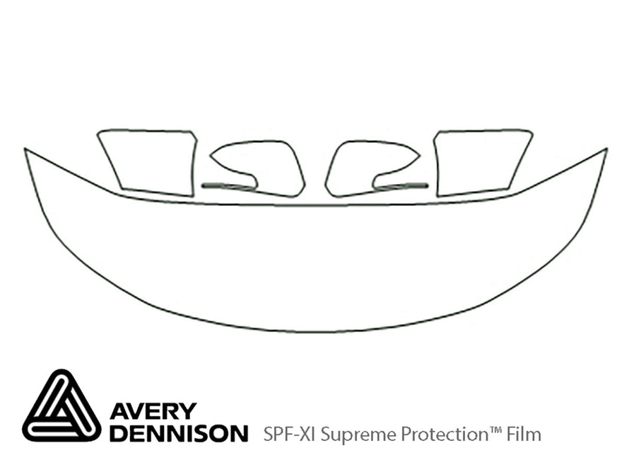 sorento Avery Dennison Clear Bra Hood Precut PPF Diagram