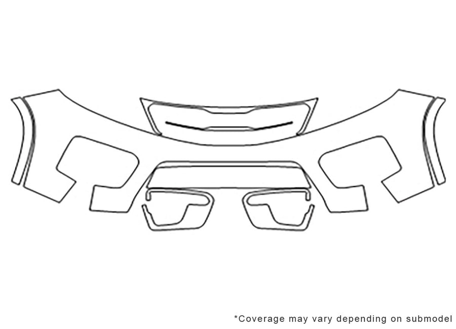 sorento 3M Clear Bra Bumper Precut PPF Diagram