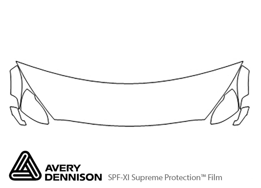 sorento Avery Dennison Clear Bra Hood Precut PPF Diagram