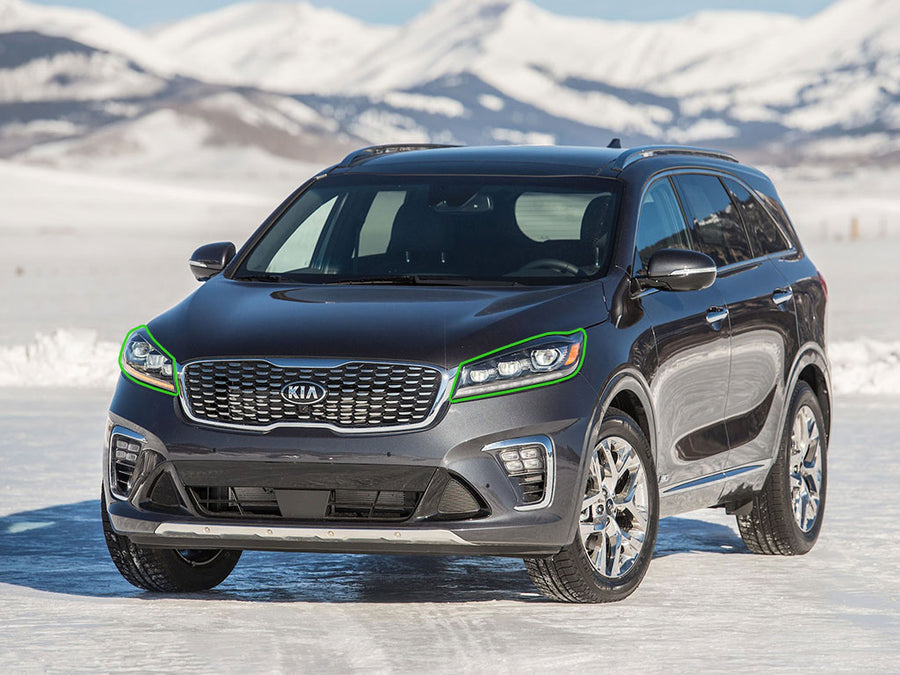 kia sorento 2016-2020 Headlight Protection Installation Location
