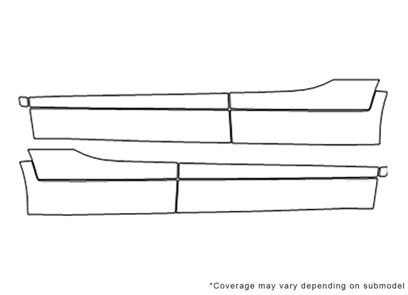 sorento Avery Dennison Clear Bra Door Cup Precut PPF Diagram
