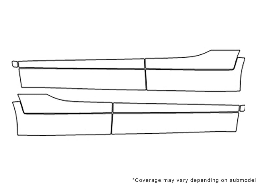 sorento Avery Dennison Clear Bra Door Cup Precut PPF Diagram