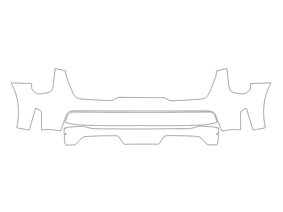 sorento Avery Dennison Clear Bra Bumper Precut PPF Diagram