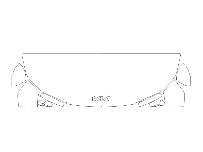 sorento 3M Clear Bra Hood Precut PPF Diagram