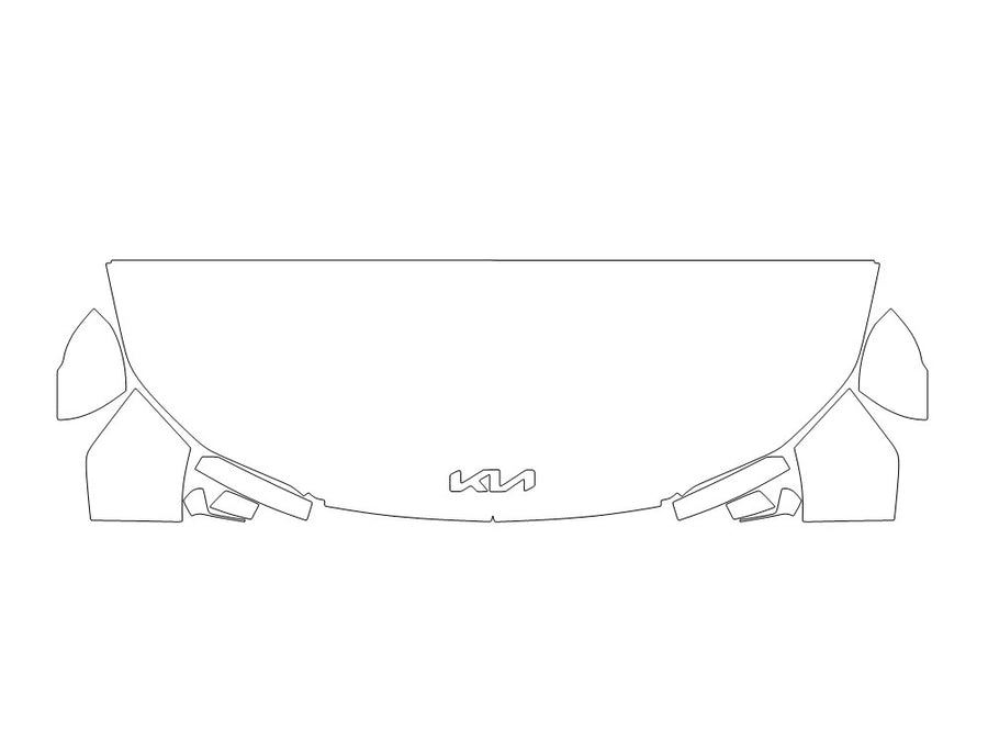sorento 3M Clear Bra Hood Precut PPF Diagram