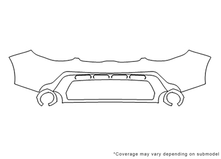 soul Avery Dennison Clear Bra Bumper Precut PPF Diagram