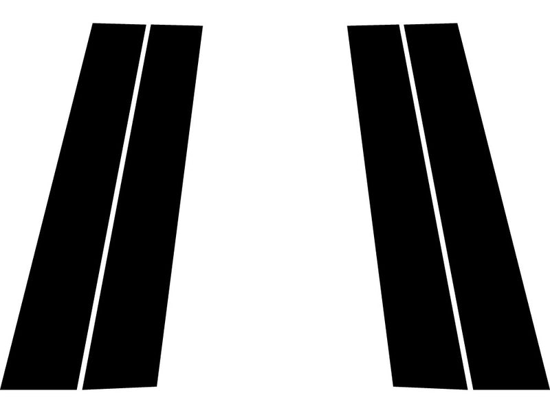 kia soul 2020-2024 Matte Black Pillar Trim Diagram