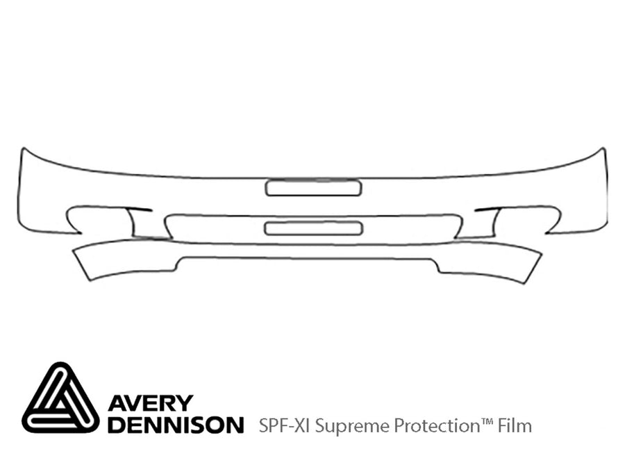 spectra Avery Dennison Clear Bra Bumper Precut PPF Diagram