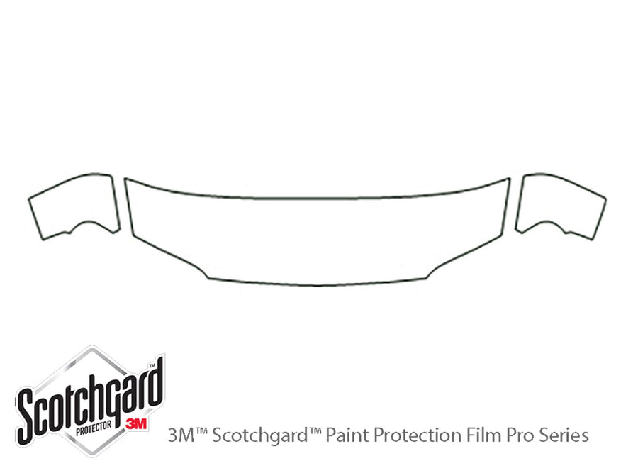 spectra 3M Clear Bra Hood Precut PPF Diagram