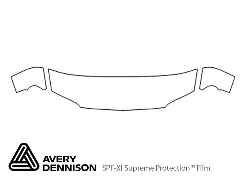 spectra Avery Dennison Clear Bra Hood Precut PPF Diagram