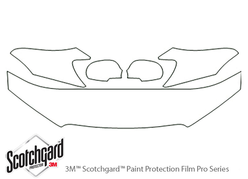 spectra 3M Clear Bra Hood Precut PPF Diagram