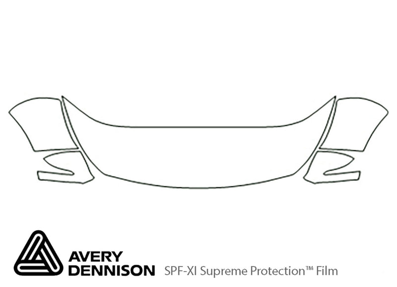 sportage Avery Dennison Clear Bra Hood Precut PPF Diagram