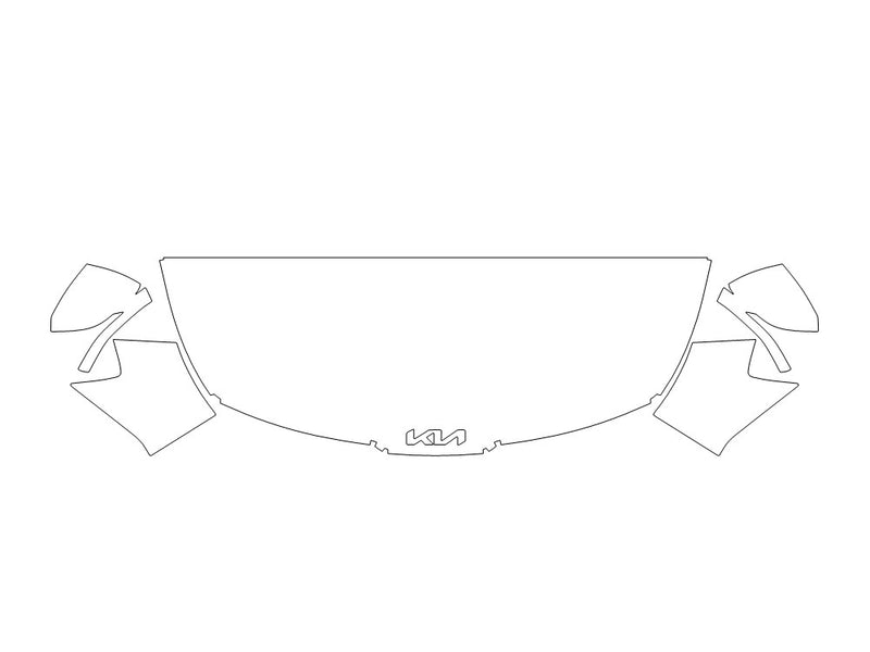 sportage Avery Dennison Clear Bra Hood Precut PPF Diagram