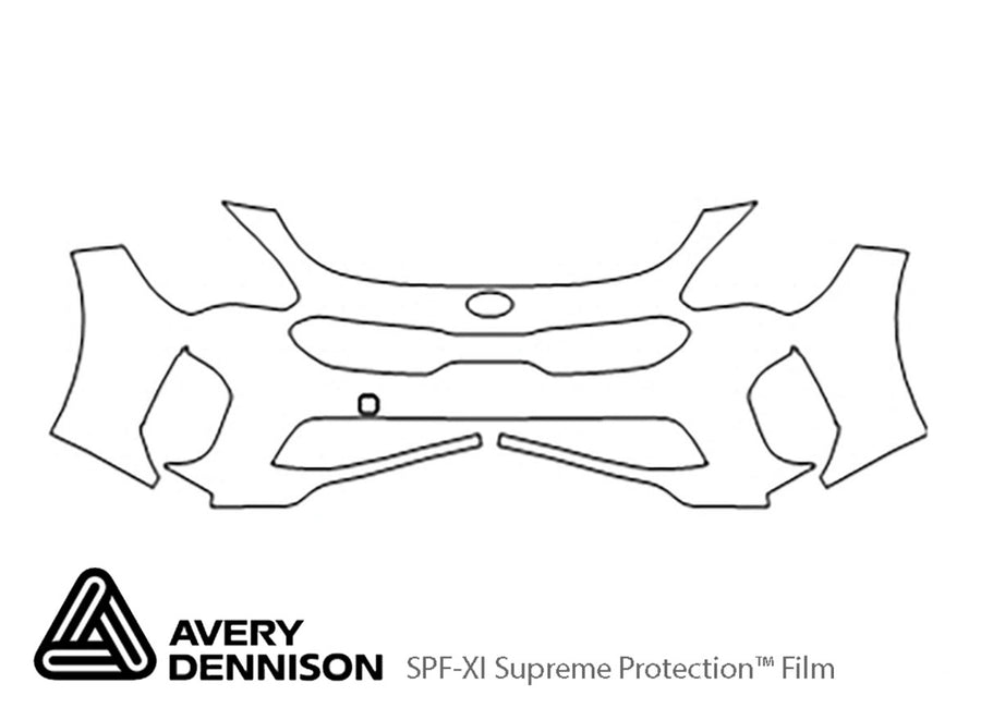 stinger Avery Dennison Clear Bra Bumper Precut PPF Diagram