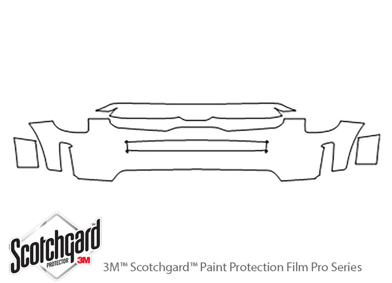 telluride 3M Clear Bra Bumper Precut PPF Diagram