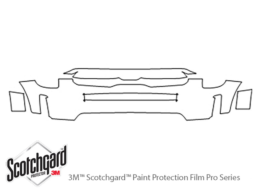 telluride 3M Clear Bra Bumper Precut PPF Diagram