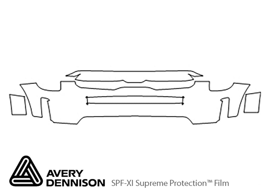 telluride Avery Dennison Clear Bra Bumper Precut PPF Diagram