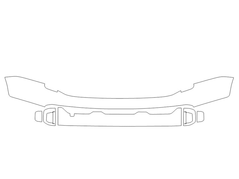 telluride 3M Clear Bra Door Cup Precut PPF Diagram