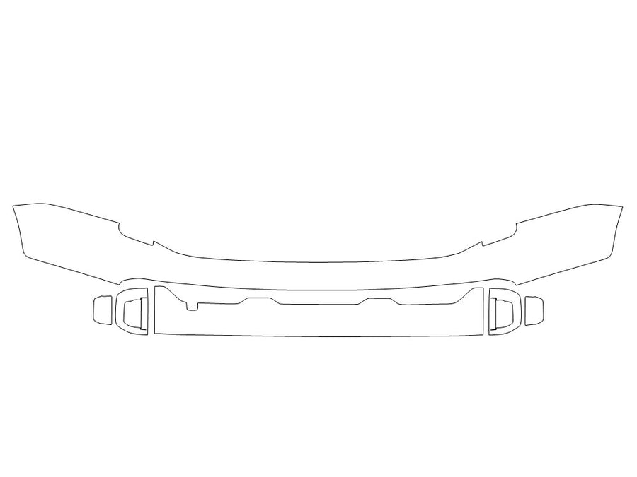 telluride Avery Dennison Clear Bra Door Cup Precut PPF Diagram