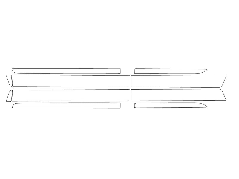 telluride Avery Dennison Clear Bra Door Cup Precut PPF Diagram