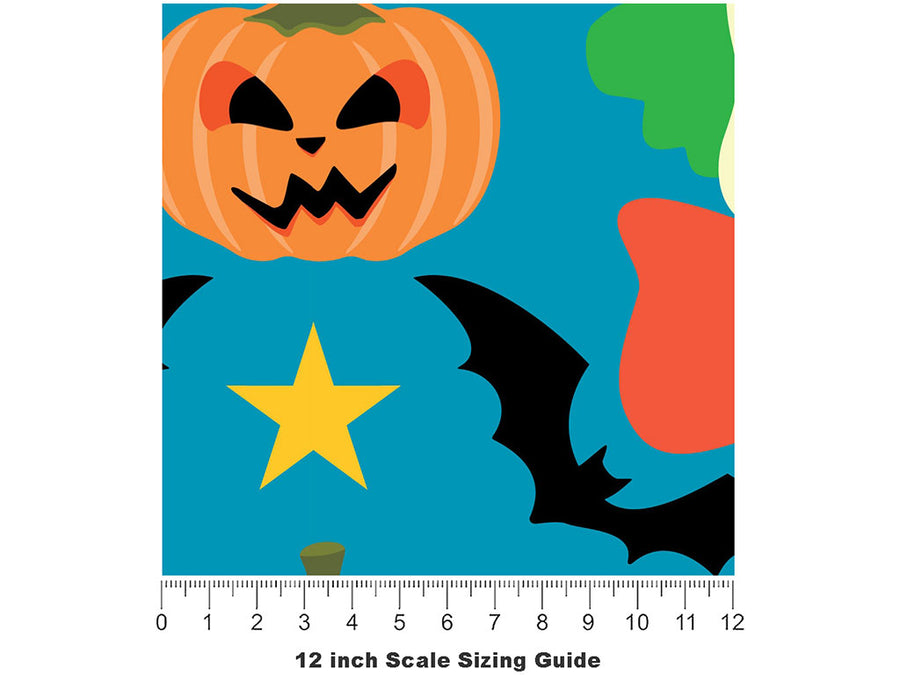 Killer Clowns Halloween Vinyl Film Pattern Size 12 inch Scale~Rwraps Killer Clowns Halloween Sizing Chart~2