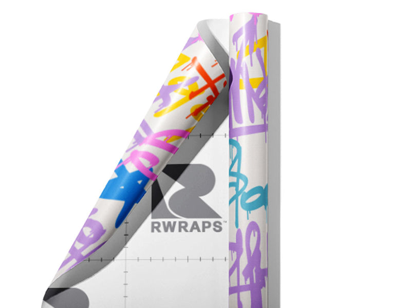 King Star Graffiti Wrap Film Sheets~Rwraps Series 914 King Star Graffiti Scrolled Sheet~4